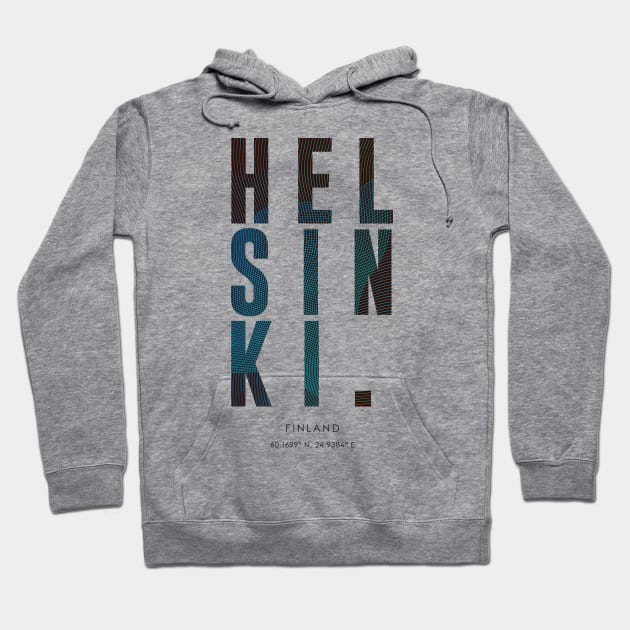 Helsinki City typography Hoodie by StudioGrafiikka